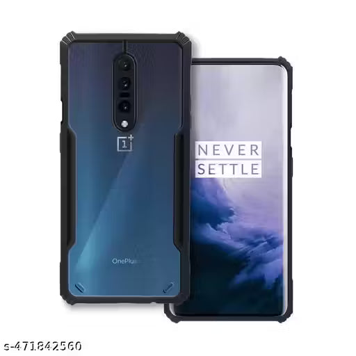 Reyan@OnePlus. 7pro Back Cover | Crystal. Clear. Transparent Back | Ultra Hyrbid | Full Camera Protection | Raised Edge | Bumper Back Case (Eagle--Black)