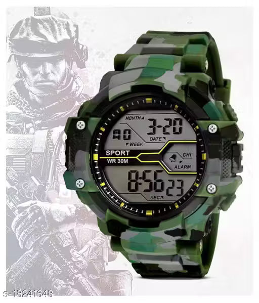 Skylark RMG-33 Kids and Boys Army Watch Green Strap Digital Watch - for Men