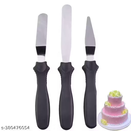 Cake Palette Knife | Steel Icing Spatula| Cake Knife | Cream Icing Frosting Spatula | Baking Kitchen Pastry Cake Decoration Tool (3 Pieces Set)