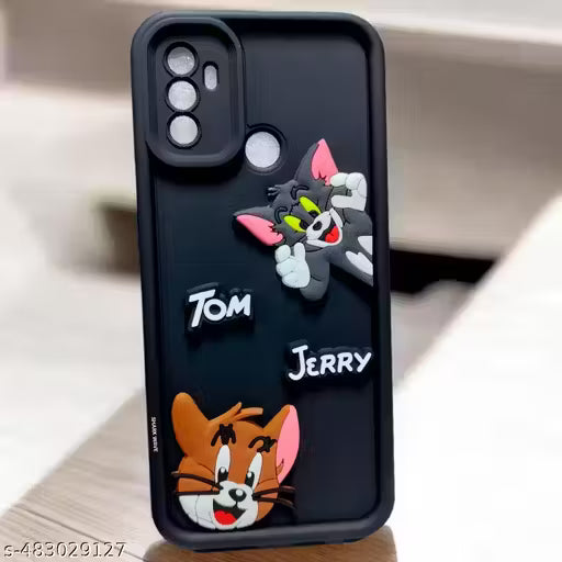 Oppo A53/ Opp A33 Back Cover for Girls | Cute Tom & Jerry Silicon Finish | Soft TPU | Case for Oppo A53/Oppo A33