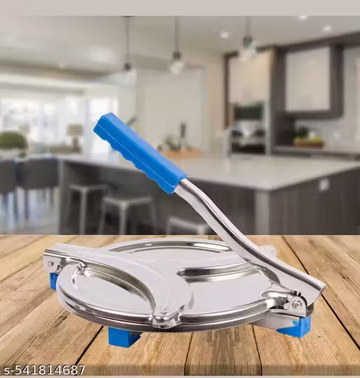Stainless Steel Puri Maker New Press Machine for Home and Kitchen for Making Papad khakhra and Many More Manual Hand Press with Handle (Pack of 1)