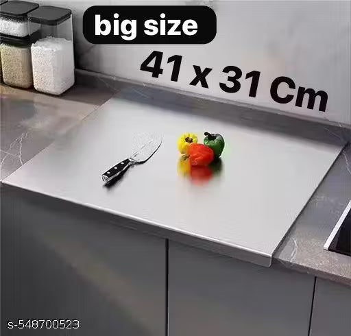 steel chopping board | chopping board | cutting board | steel cutting board Stainless Steel Cutting Board (Steel Pack of 1 Dishwasher Safe)