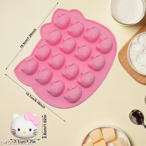 16 cavity Kitty Silicone chocolate mold mould for mking chocolate mold Ice Tray Fondant Chocolate Cupcake Topper Mold 1 pcs
