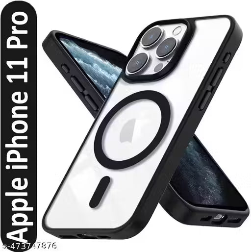 iPhone 11 Pro | Compatible for iPhone 11 Pro Back Case Cover | Scratch-Resistant Back Case Cover | Black Back Case Cover