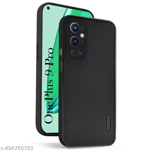 Jkobi Back Cover Case for OnePlus 9 Pro ( Textured Grip Design | Camera Protetion | Slim and Light Weight | Soft Touch and Feel | Black )