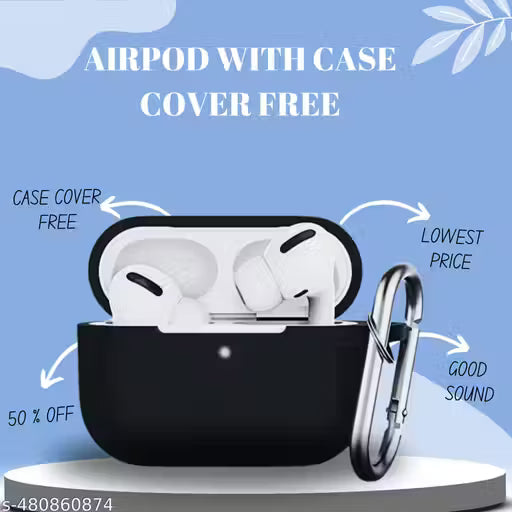 Wireless Earbuds Bluetooth Headphones TWS With Silicone Case Cover Best Quality Wireless Bluetooth Headphones & Earphones Touch Sensor V5.1 With HD Mic & Active Noisz Cancellation Supported All Devices Android & IOS Device Bluetooth