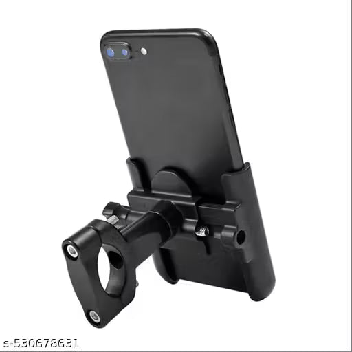 Bike Mount Holder 360 Degree Rotatable Metal body. Universal Bike Mobile Holder (Black)