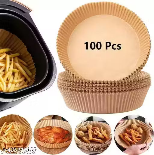 BIGMOTHERS Air Fryer Disposable Paper Liner I Round Paper Liners I Non-Stick Parchment Paper Plate I Oil Proof Water Proof I Heat Resistance, Food Grade I for Air Frying, Baking, Roasting Microwave