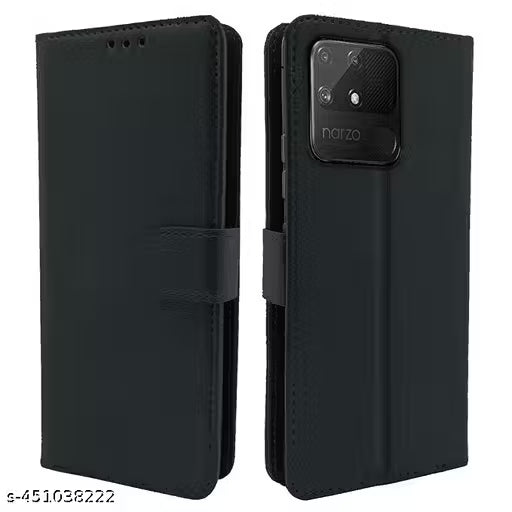 Realme Narzo 50a BLACK FLIP COVER FOR GIRLS AND BOYS SIMPLE COVER REALME NARZO 50A