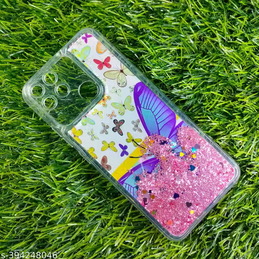 MobileLayer Realme Narzo 50A Stylish Printed Water Glitter Mobile Back Cover & Mobile Cases Designer Silicone cover For Girls