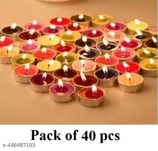 Multi Colour Candle Pack of 40