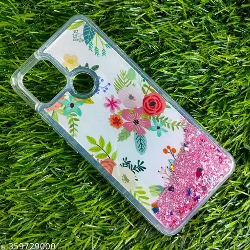 Oppo A15, Oppo A15s Printed Water Glitter Designer Mobile Cover & Cases Silicone For Girls (MobileLayer™)