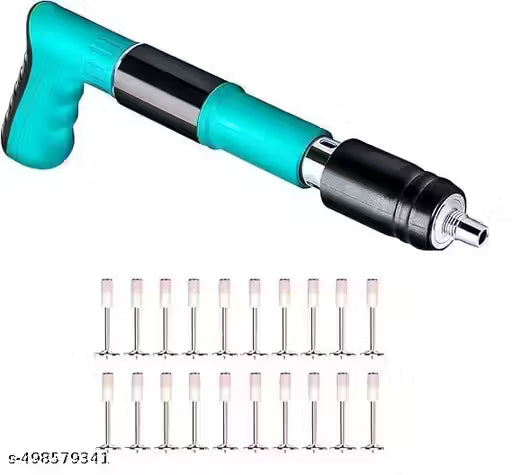 (NAIL GUN & 15 NAIL) Manual Steel Nail Gun Tool|| Nail Wall Fixing Tool|| Household Woodworking Accessorie|| Portable Mini Nail Shooting Machine||Concrete Nail Gun With 15 Nail.