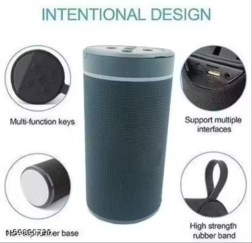 Mini Home Theatre Speaker Portable Wireless Bluetooth Speaker with Super Bass Sound |LED Color-Full Light|Mobile Holder Rag|Calling Function | Cancellation FM | AUX | USB & SD Card Supported Compatible with All Devices