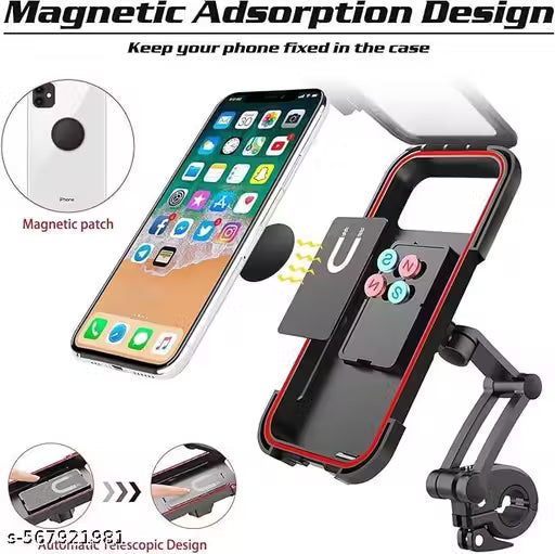 Black Bike mobile holder Waterproof Cell Phone Bike Mobile Holder