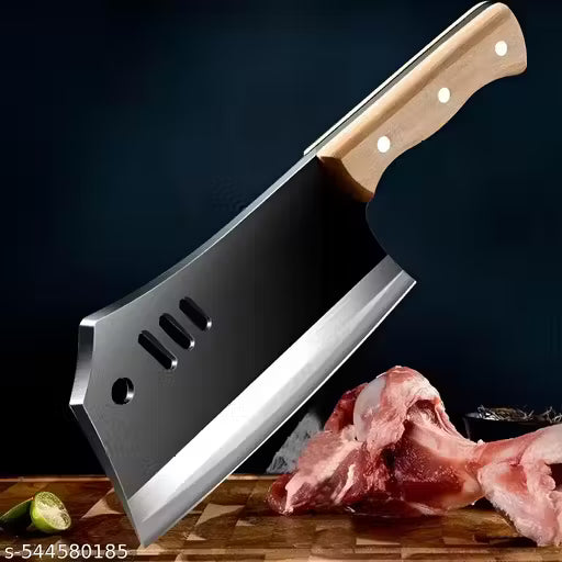 Stainless Steel Knife Kitchen Knife Set, High Black Coated Chef Knife Non Slip Triple Rivet Strong Handle, Kitchen Cutting Knives Set for Cooking, Cutting, Slicing (Pack of 1)