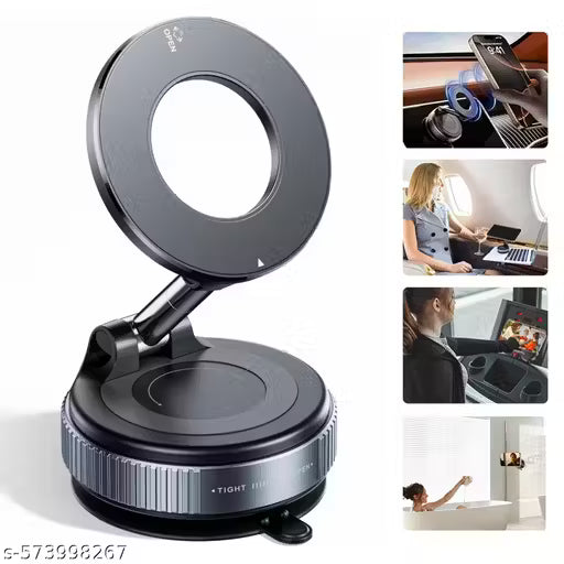Aksmit Vacuum Magnetic Car Phone Holder 360° Reinforced 96LBS Ultra Suction Cup Phone Mount for MagSafe Cell Phone Holders for Your Car/Gym/Mirror Mount for iPhone & Android
