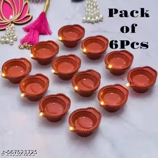 Pack of 6 Pcs Led Water Sensor Diya