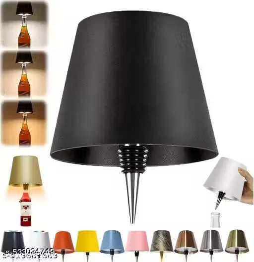 Sigma One® Bottle Lamp, Rechargeable Metal Bottle Light with 3 Color Light Dimming, Waterproof Bottle Touch Lamp Head for Room, Bar, Restaurants, Party, Decor & Gifts for Women Man (Pack Of 1) ( Random Colour )