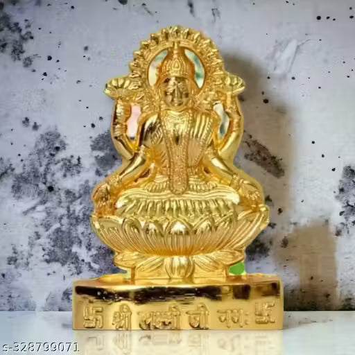Graceful Metal Maha Laxmi For Pooja And Car Dashboard Accessories