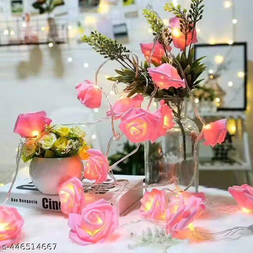 Itspana Pack of 1 Pink Rose Flower Fairy String Lights 14 LED 3 Meter Series Lights (14 LED)