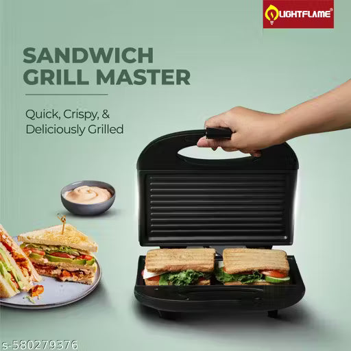 Lightflame Non-Stick Sandwich Grill Maker – Compact, Quick & Crispy Sandwich Toaster