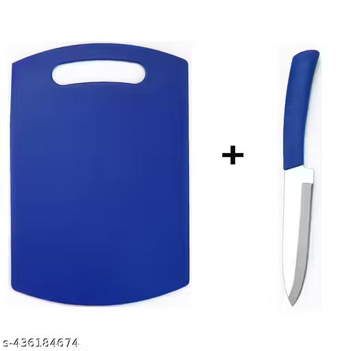 Multi-Use Cutting and Chopping Board (Pack of 1, Blue) | Non-slip cutting board | Plastic Chopping Board | Trendy chopping board |