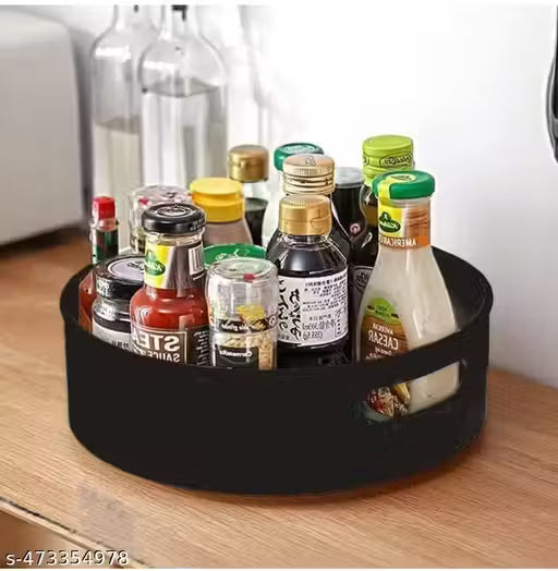Multi-Purpose 360° Rotating Organizer black Tray
