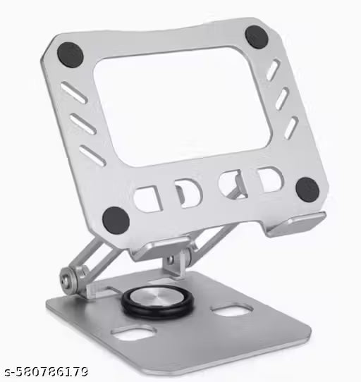 ALUMINIUM TABLET STAND HOLDER WITH 360° ROTATING BASE, MULTI ANGLE ADJUSTMENTS(S UITABLE FOR UPTO 12 INCHES TABLETS)