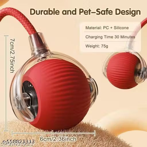 Pet Chew and Play Ball for Cats and Dogs with Rope