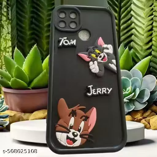 TFC Realme C12 4g New Trendy design Tom and Jerry back cover soft silicone cover edge bumper camera protection Cover