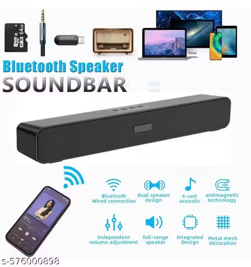M423SP (PORTABLE HOME TV) Dynamic Thunder Sound 2400mAh Battery 10W Bluetooth Speaker (Black, Stereo Channel)