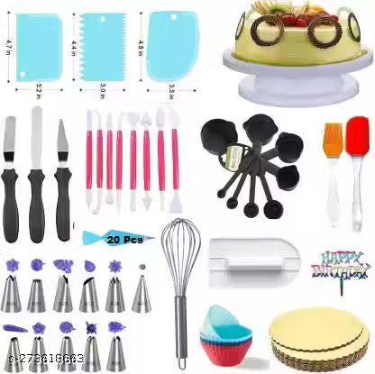 Cake Combo, Baking Tools, Cake Making Supplies, Cake Baking Supply, Cake Sets, Cake Combo Sets Icing set  ( PACK OF 20 )
