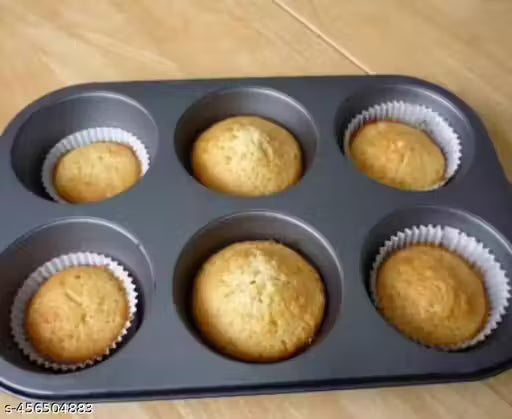 Aluminium Cupcake/Muffin Mould 6 (Pack of 1)